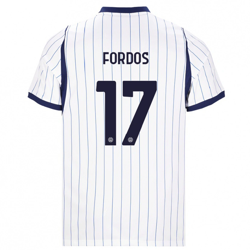 Danxen Mulher Camisola Beatrix Fördős #17 Branco Azul Marinho Alternativa 2026/27 Camisa Brasil