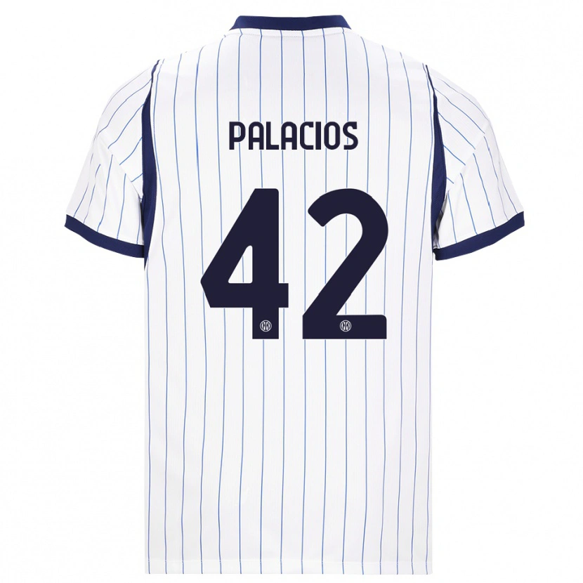 Danxen Mulher Camisola Tomás Palacios #42 Branco Azul Marinho Alternativa 2026/27 Camisa Brasil