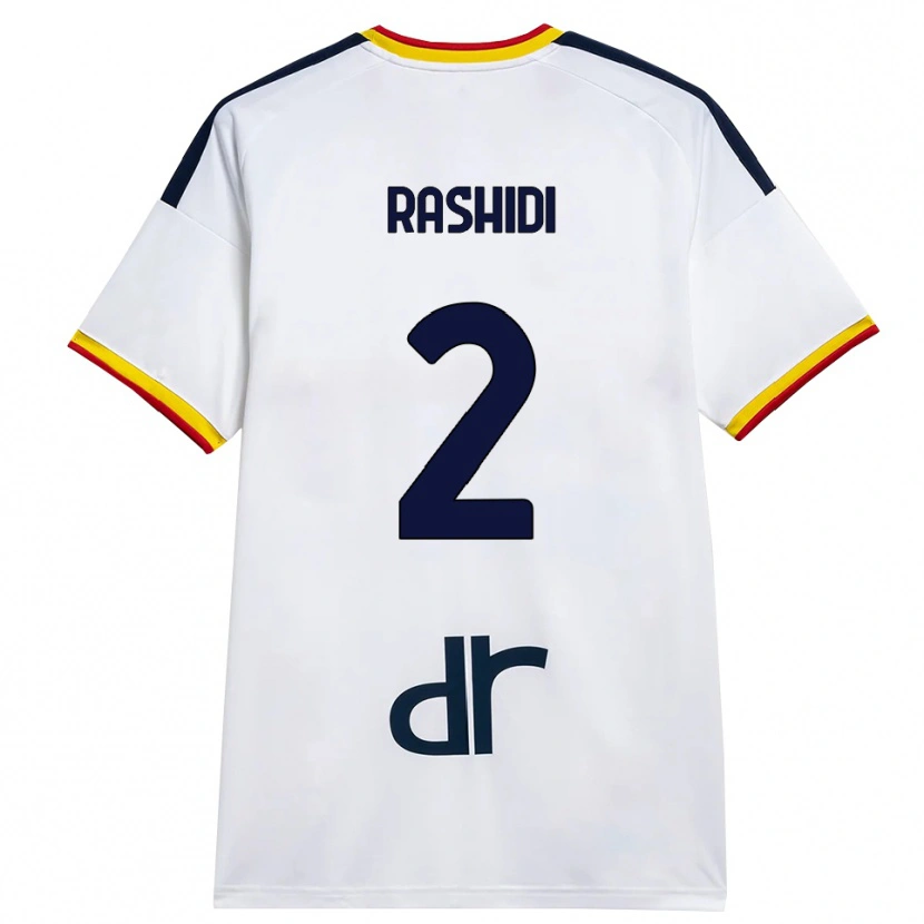 Danxen Mulher Camisola William Rashidi #2 Branco Amarelo Vermelho Alternativa 2026/27 Camisa Brasil