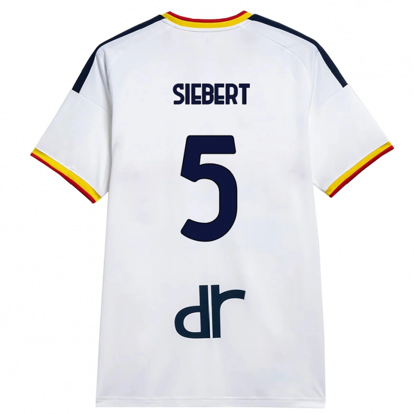 Danxen Mulher Camisola Jamil Siebert #5 Branco Amarelo Vermelho Alternativa 2026/27 Camisa Brasil