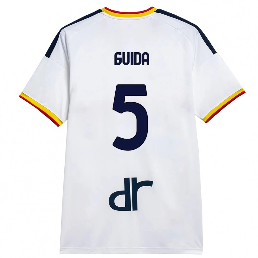 Danxen Mulher Camisola Francesco Guida #5 Branco Amarelo Vermelho Alternativa 2026/27 Camisa Brasil