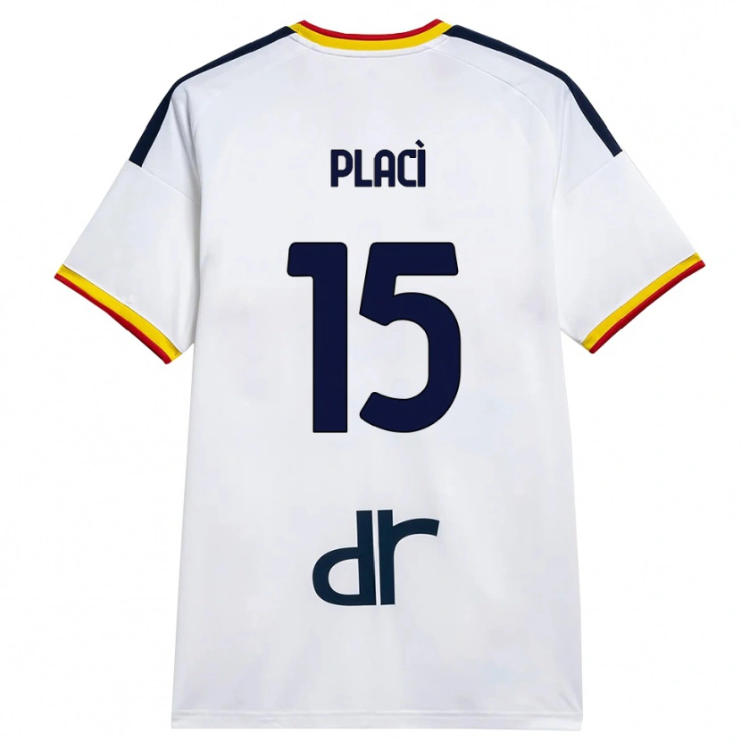 Danxen Mulher Camisola Davide Placì #15 Branco Amarelo Vermelho Alternativa 2026/27 Camisa Brasil
