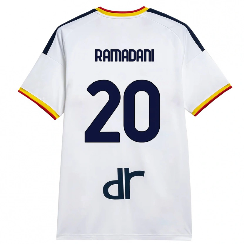 Danxen Mulher Camisola Ylber Ramadani #20 Branco Amarelo Vermelho Alternativa 2026/27 Camisa Brasil