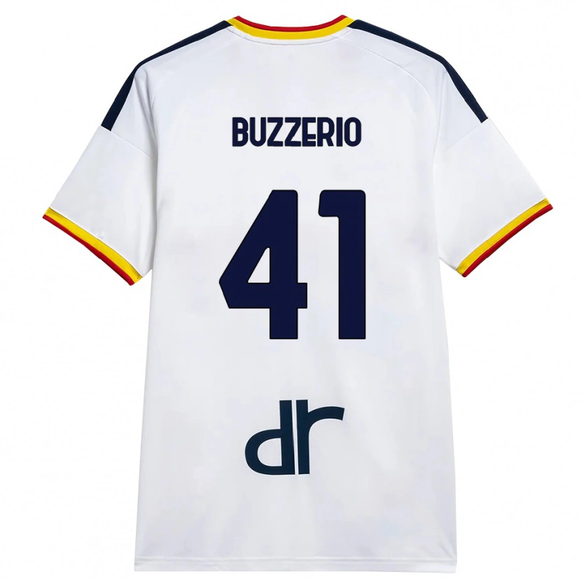 Danxen Mulher Camisola Mattia Buzzerio #41 Branco Amarelo Vermelho Alternativa 2026/27 Camisa Brasil