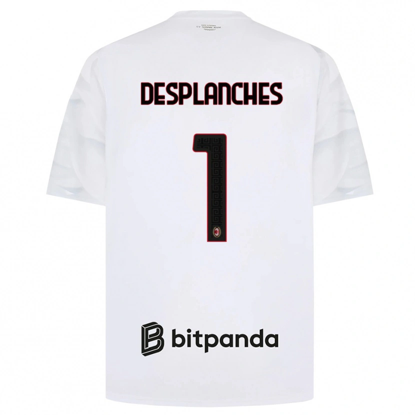 Danxen Mulher Camisola Sebastiano Desplanches #1 Branco Vermelho Preto Alternativa 2026/27 Camisa Brasil