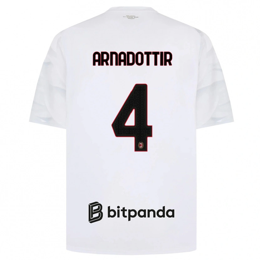 Danxen Mulher Camisola Guony Arnadottir #4 Branco Vermelho Preto Alternativa 2026/27 Camisa Brasil