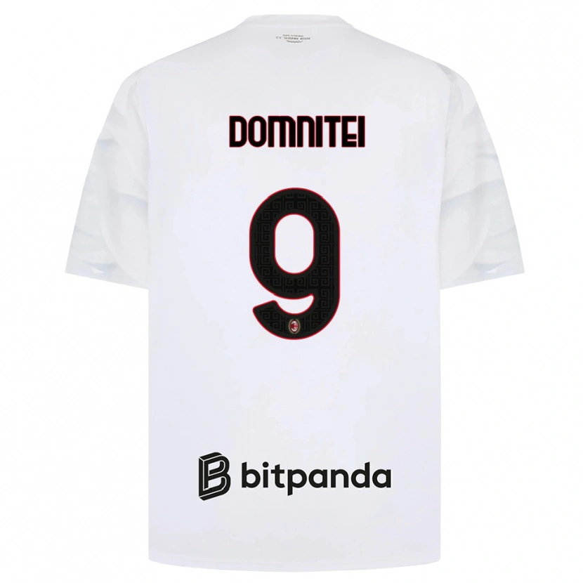 Danxen Mulher Camisola Francesco Domniței #9 Branco Vermelho Preto Alternativa 2026/27 Camisa Brasil