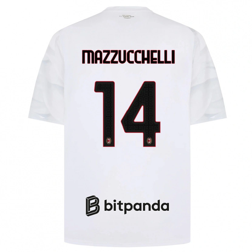 Danxen Mulher Camisola Paolo Mazzucchelli #14 Branco Vermelho Preto Alternativa 2026/27 Camisa Brasil