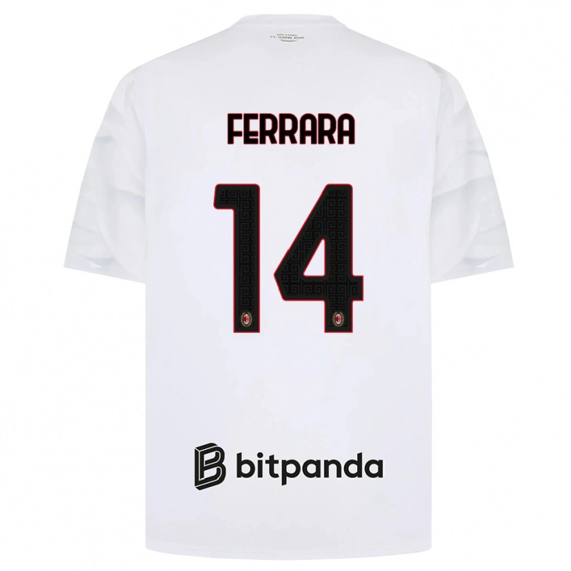 Danxen Mulher Camisola Francesco Ferrara #14 Branco Vermelho Preto Alternativa 2026/27 Camisa Brasil