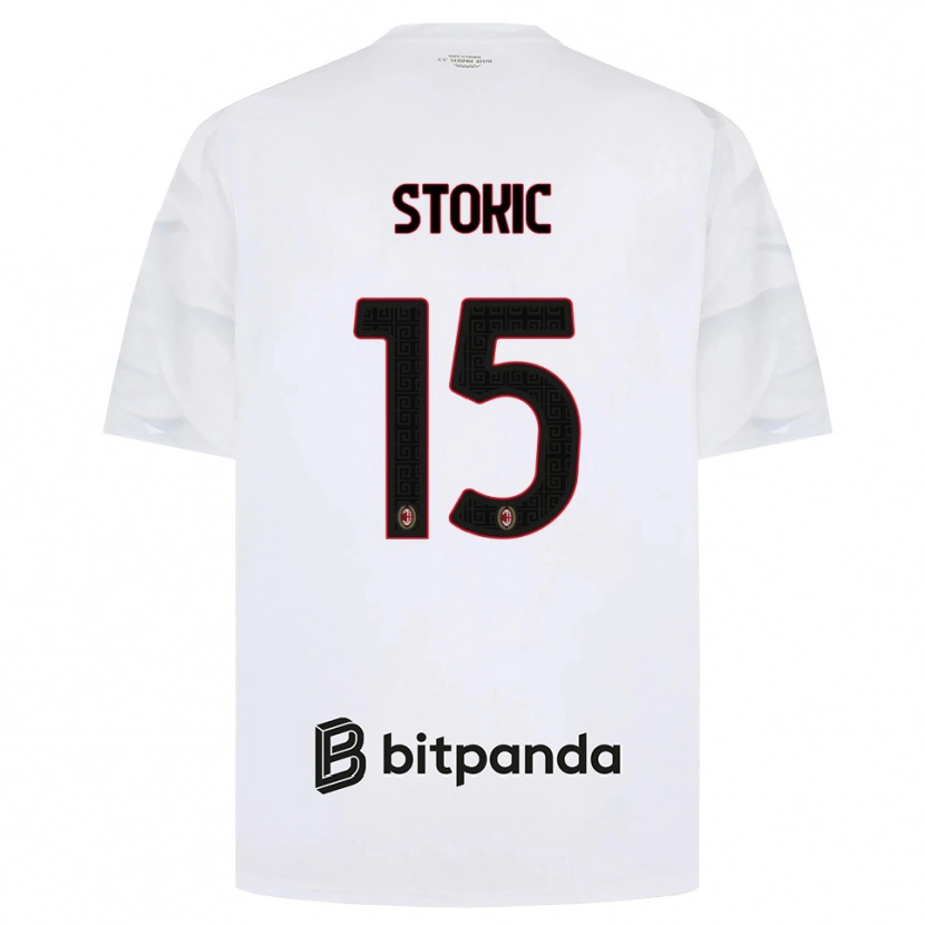 Danxen Mulher Camisola Sara Stokić #15 Branco Vermelho Preto Alternativa 2026/27 Camisa Brasil