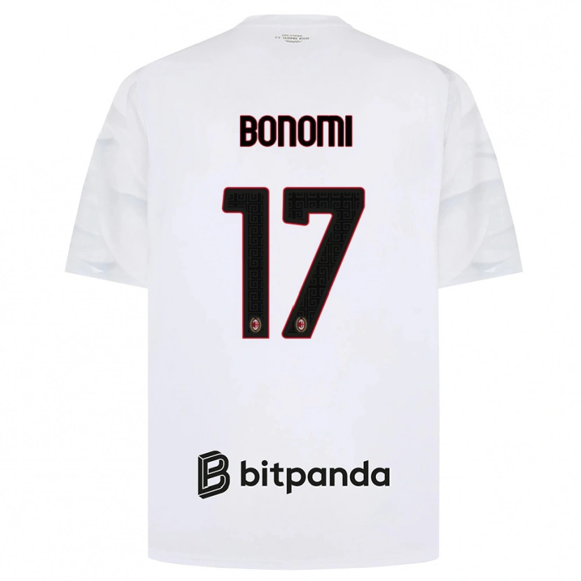 Danxen Mulher Camisola Francesco Bonomi #17 Branco Vermelho Preto Alternativa 2026/27 Camisa Brasil