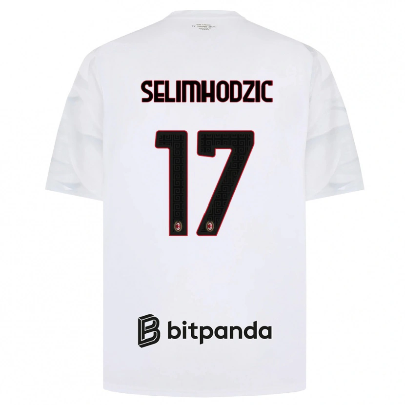 Danxen Mulher Camisola Noa Selimhodzic #17 Branco Vermelho Preto Alternativa 2026/27 Camisa Brasil