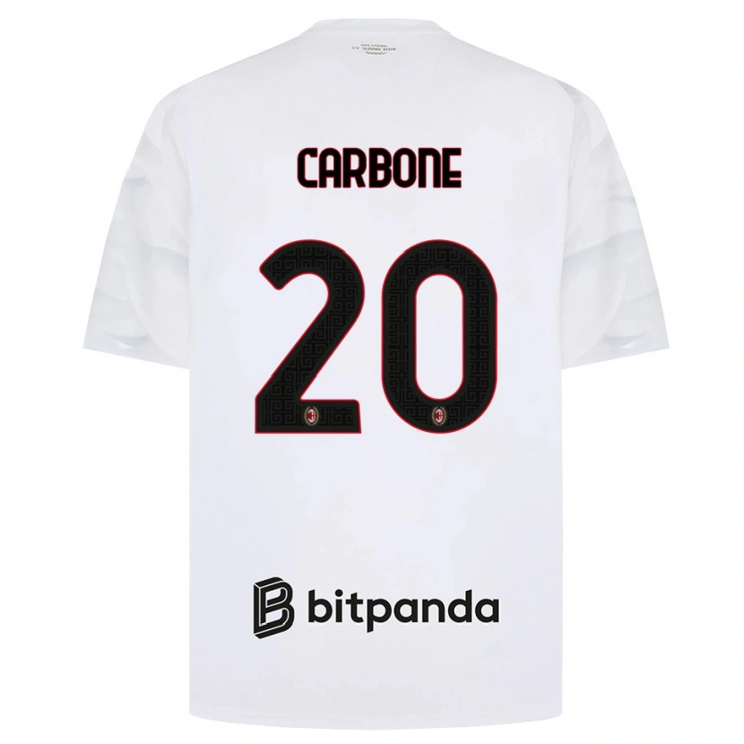 Danxen Mulher Camisola Emanuele Carbone #20 Branco Vermelho Preto Alternativa 2026/27 Camisa Brasil