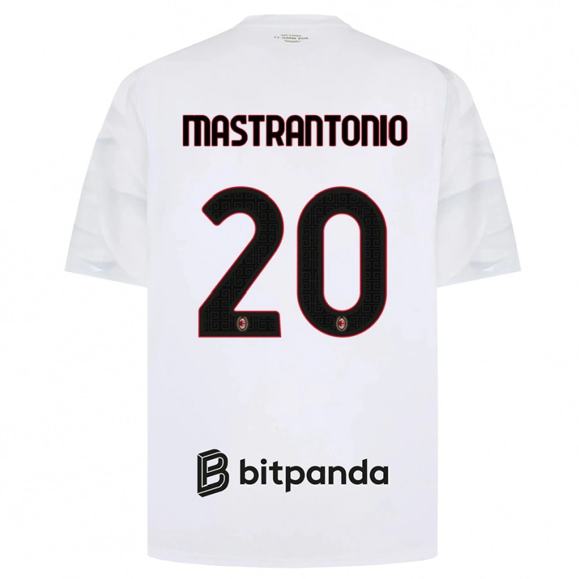 Danxen Mulher Camisola Davide Mastrantonio #20 Branco Vermelho Preto Alternativa 2026/27 Camisa Brasil