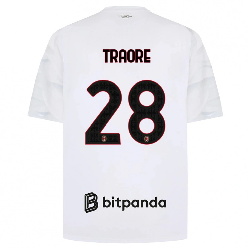 Danxen Mulher Camisola Chaka Traore #28 Branco Vermelho Preto Alternativa 2026/27 Camisa Brasil