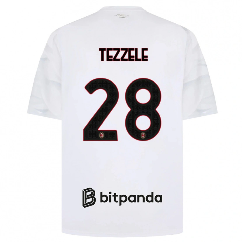 Danxen Mulher Camisola Matteo Tezzele #28 Branco Vermelho Preto Alternativa 2026/27 Camisa Brasil