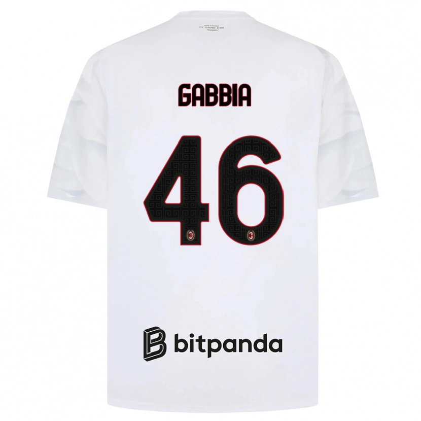 Danxen Mulher Camisola Matteo Gabbia #46 Branco Vermelho Preto Alternativa 2026/27 Camisa Brasil