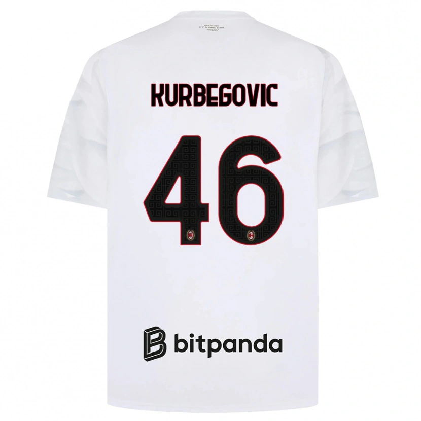 Danxen Mulher Camisola Dino Kurbegovic #46 Branco Vermelho Preto Alternativa 2026/27 Camisa Brasil