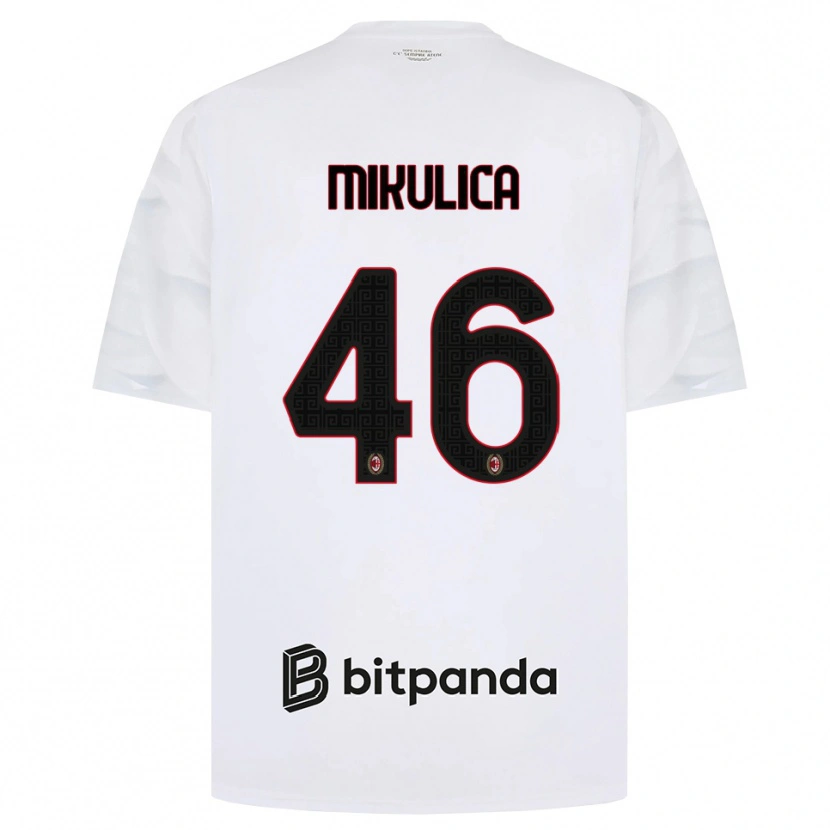 Danxen Mulher Camisola Petra Mikulica #46 Branco Vermelho Preto Alternativa 2026/27 Camisa Brasil