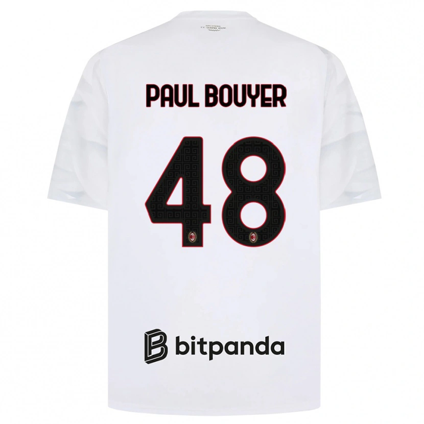 Danxen Mulher Camisola Léo Paul Bouyer #48 Branco Vermelho Preto Alternativa 2026/27 Camisa Brasil