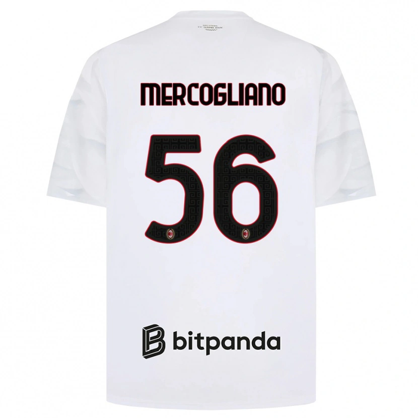 Danxen Mulher Camisola Mattia Mercogliano #56 Branco Vermelho Preto Alternativa 2026/27 Camisa Brasil