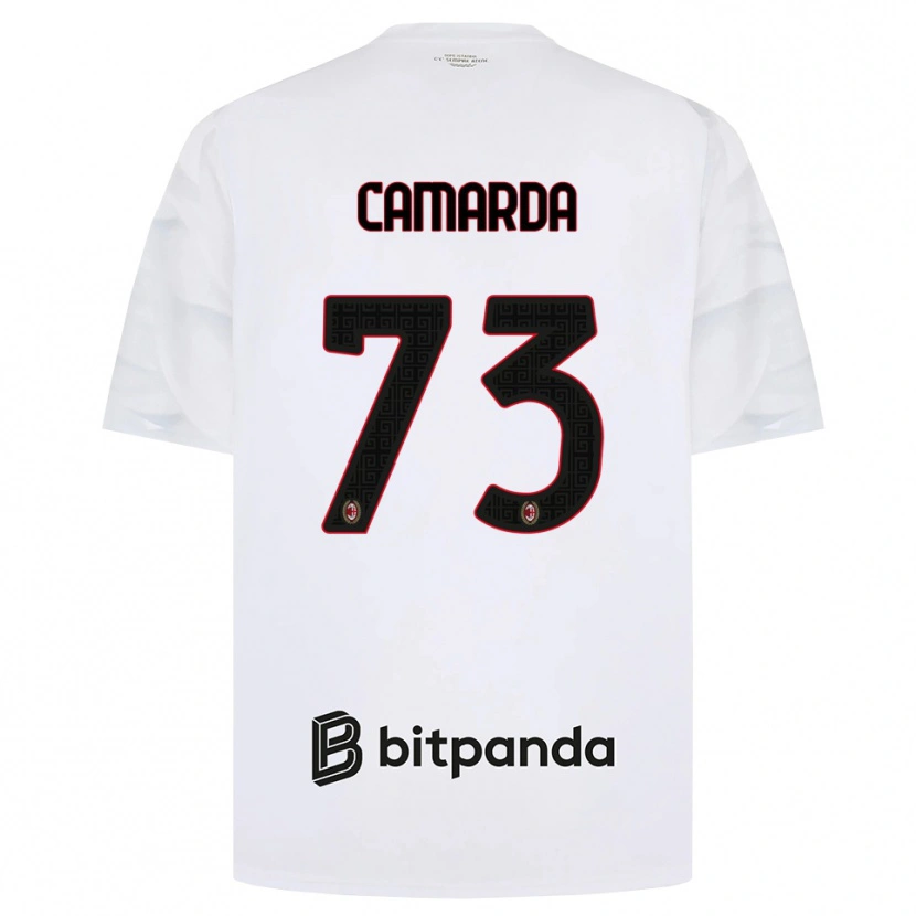 Danxen Mulher Camisola Francesco Camarda #73 Branco Vermelho Preto Alternativa 2026/27 Camisa Brasil