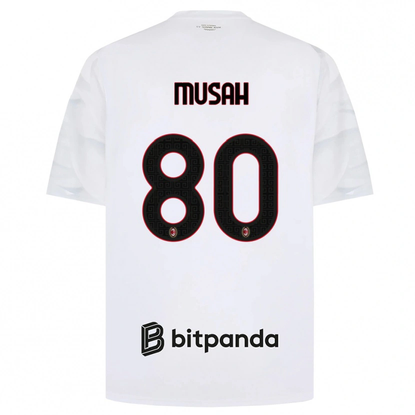 Danxen Mulher Camisola Yunus Musah #80 Branco Vermelho Preto Alternativa 2026/27 Camisa Brasil