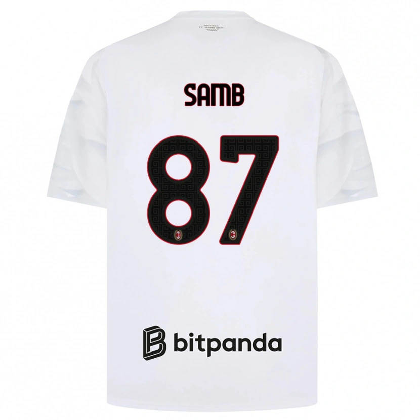 Danxen Mulher Camisola Ablaye Samb #87 Branco Vermelho Preto Alternativa 2026/27 Camisa Brasil