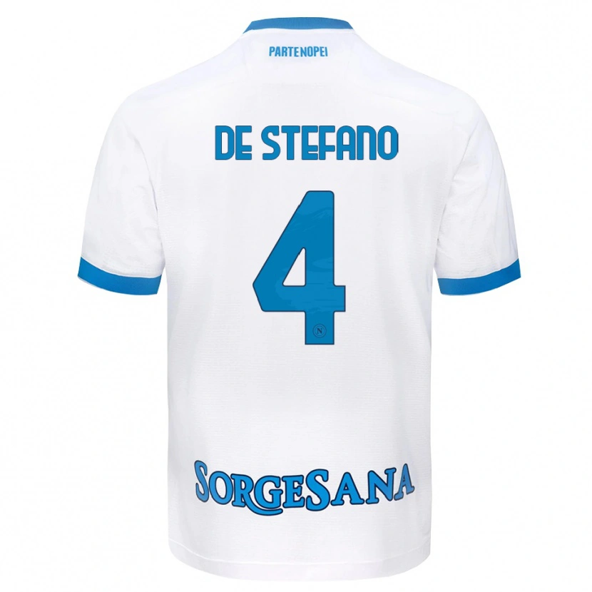 Danxen Mulher Camisola Francesco De Stefano #4 Azul Celeste Branco Alternativa 2026/27 Camisa Brasil