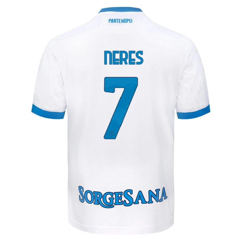 Danxen Mulher Camisola David Neres #7 Azul Celeste Branco Alternativa 2026/27 Camisa Brasil