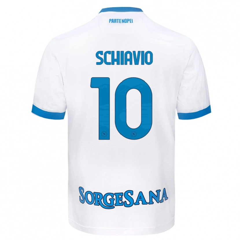 Danxen Mulher Camisola Angelo Schiavio #10 Azul Celeste Branco Alternativa 2026/27 Camisa Brasil