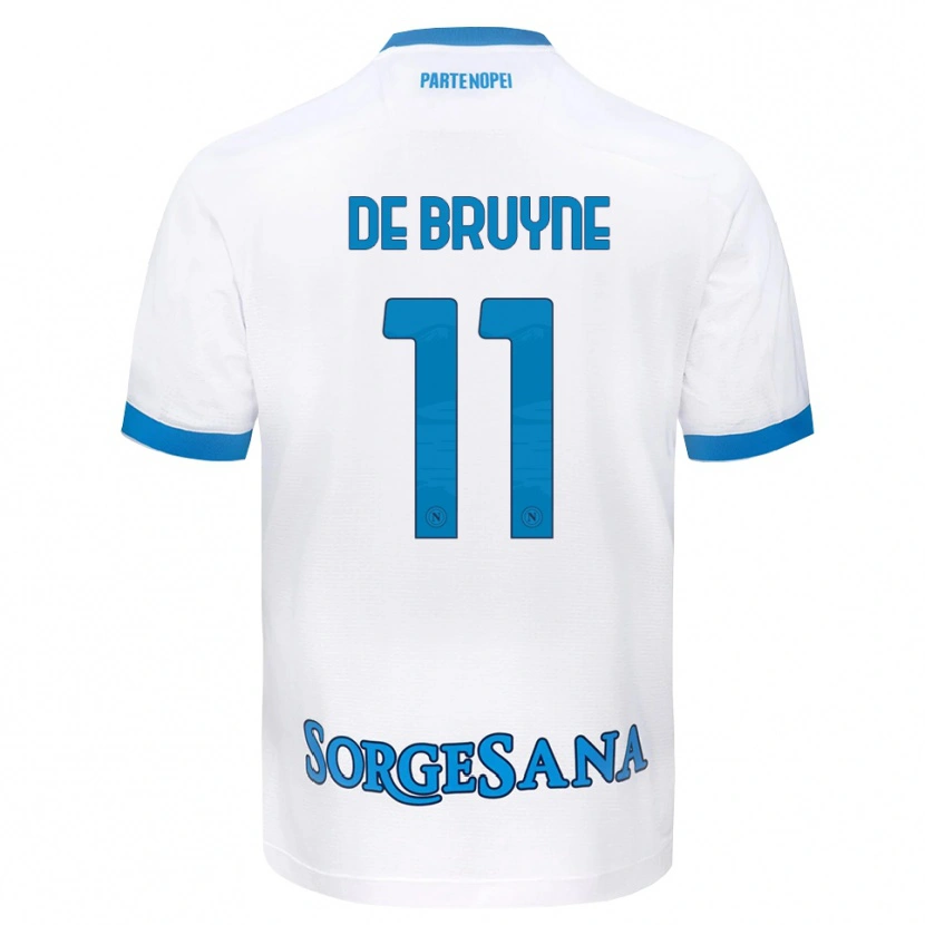 Danxen Mulher Camisola Kevin De Bruyne #11 Azul Celeste Branco Alternativa 2026/27 Camisa Brasil