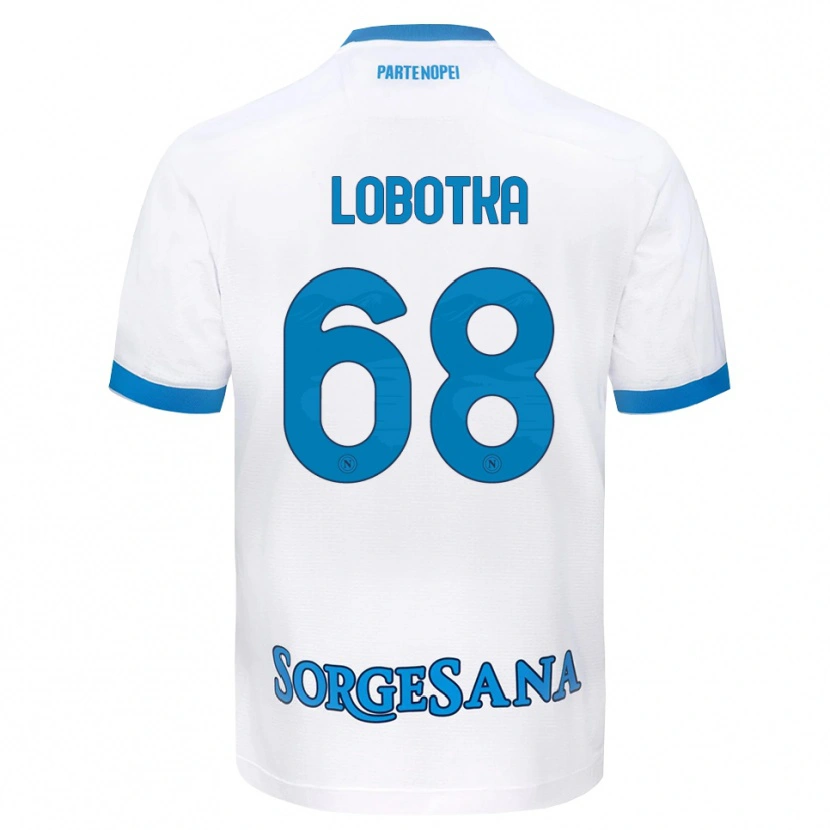 Danxen Mulher Camisola Stanislav Lobotka #68 Azul Celeste Branco Alternativa 2026/27 Camisa Brasil