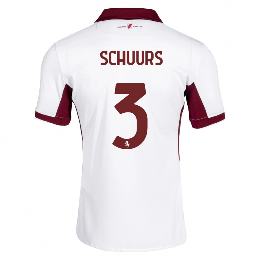 Danxen Mulher Camisola Perr Schuurs #3 Bordô Branco Vermelho Alternativa 2026/27 Camisa Brasil