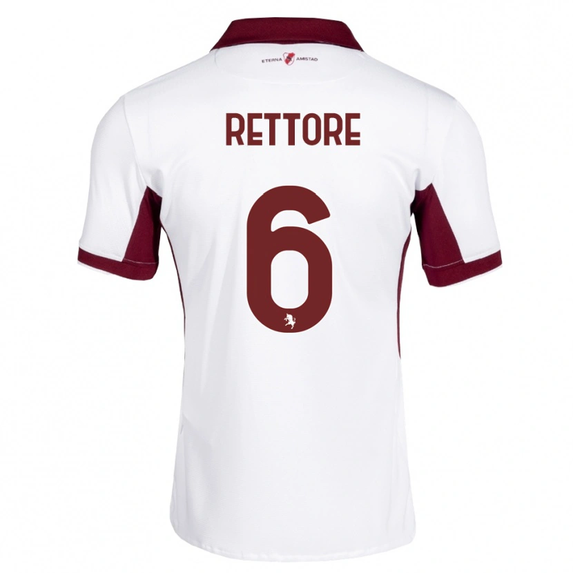 Danxen Mulher Camisola Mirko Rettore #6 Bordô Branco Vermelho Alternativa 2026/27 Camisa Brasil
