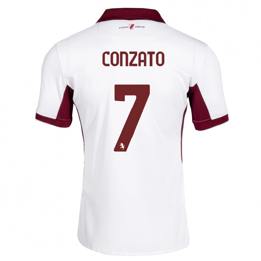 Danxen Mulher Camisola Filippo Conzato #7 Bordô Branco Vermelho Alternativa 2026/27 Camisa Brasil