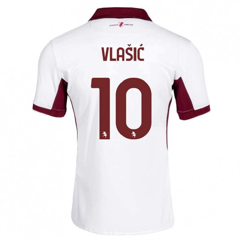 Danxen Mulher Camisola Nikola Vlašić #10 Bordô Branco Vermelho Alternativa 2026/27 Camisa Brasil