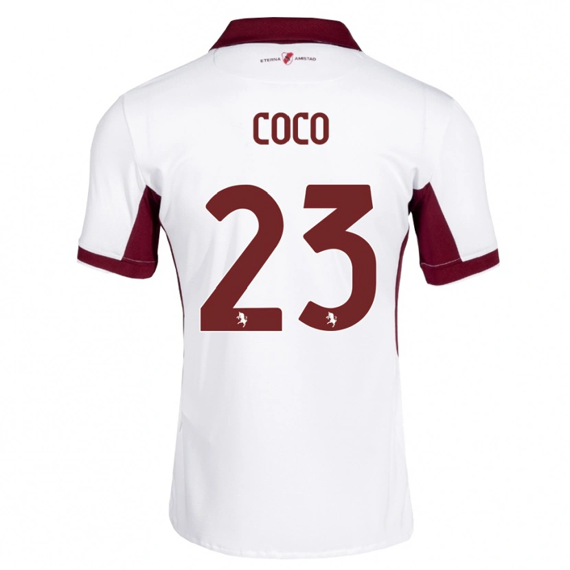 Danxen Mulher Camisola Saúl Coco #23 Bordô Branco Vermelho Alternativa 2026/27 Camisa Brasil