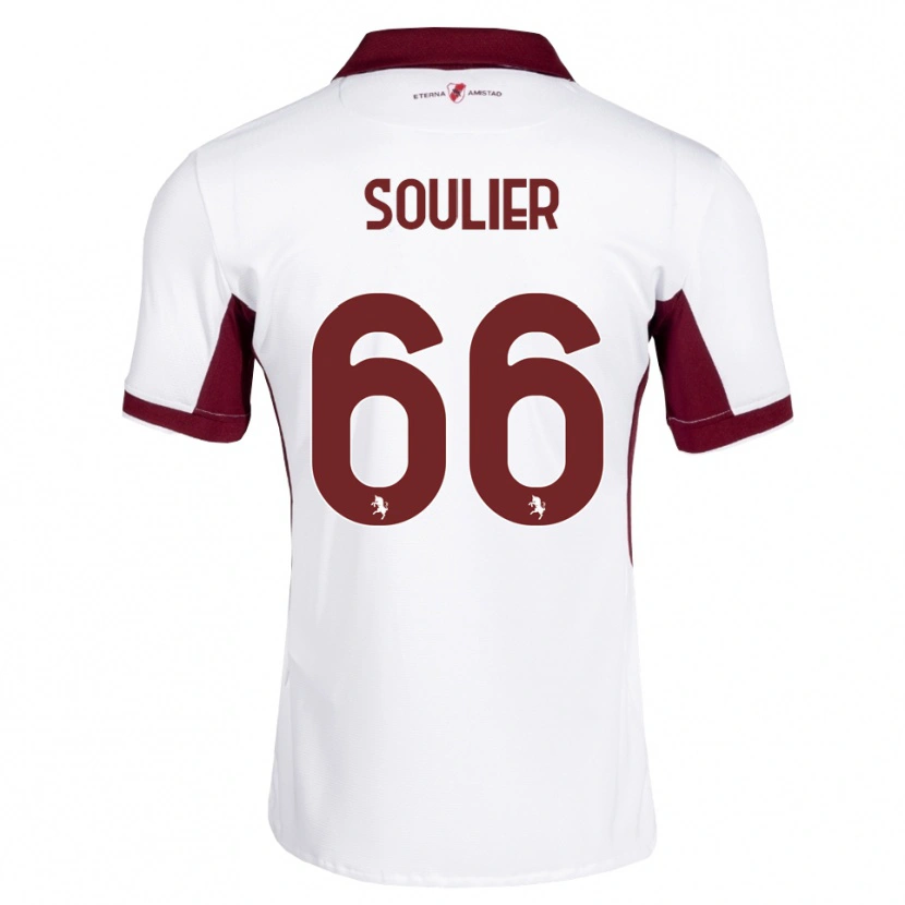 Danxen Mulher Camisola Evan Soulier #66 Bordô Branco Vermelho Alternativa 2026/27 Camisa Brasil