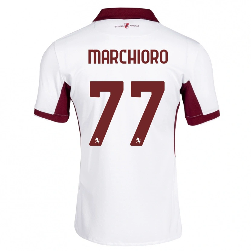 Danxen Mulher Camisola Raffaele Marchioro #77 Bordô Branco Vermelho Alternativa 2026/27 Camisa Brasil