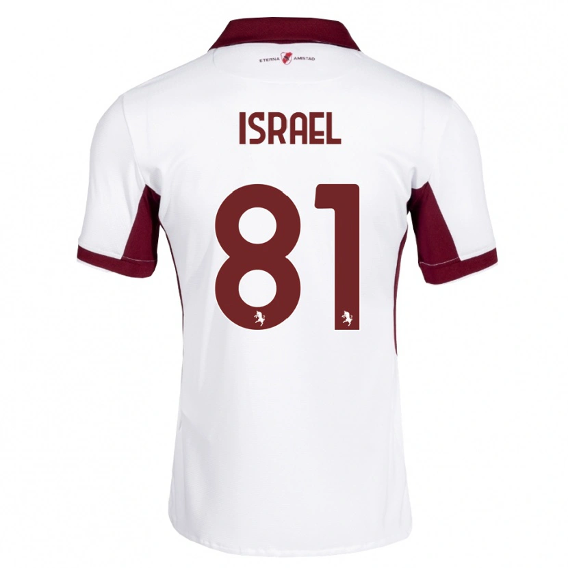Danxen Mulher Camisola Franco Israel #81 Bordô Branco Vermelho Alternativa 2026/27 Camisa Brasil