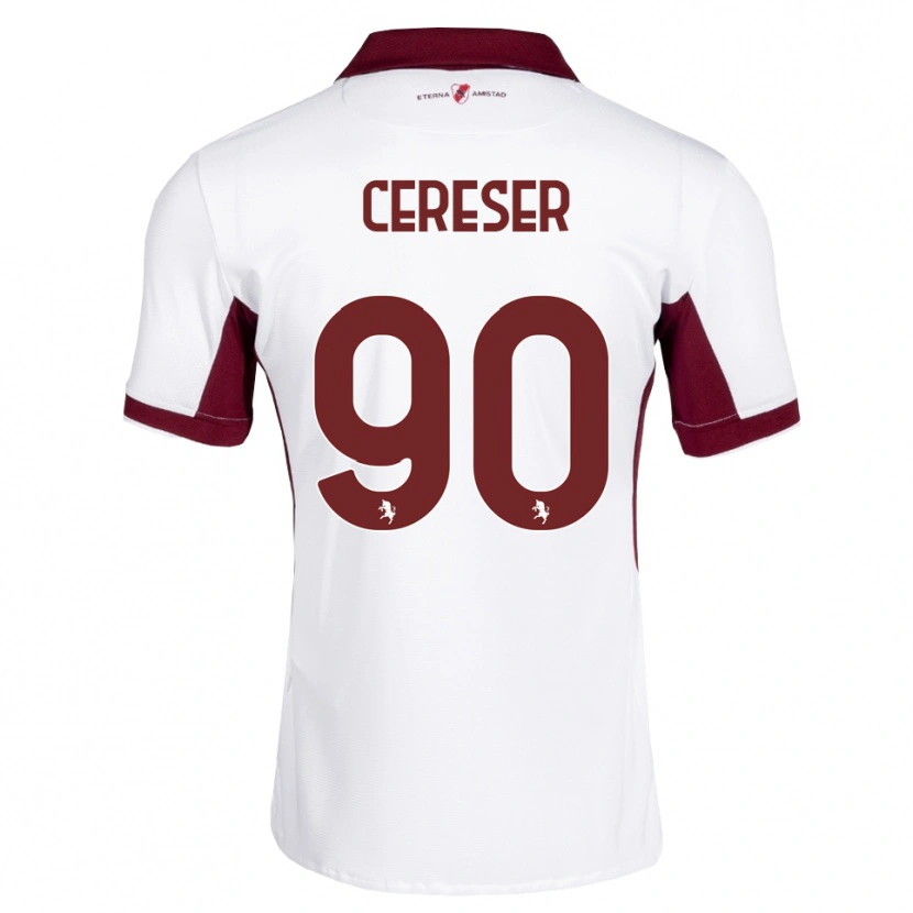 Danxen Mulher Camisola Francesco Cereser #90 Bordô Branco Vermelho Alternativa 2026/27 Camisa Brasil