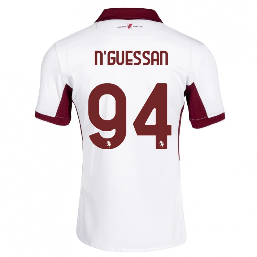 Danxen Mulher Camisola Ange Caumenan N'guessan #94 Bordô Branco Vermelho Alternativa 2026/27 Camisa Brasil