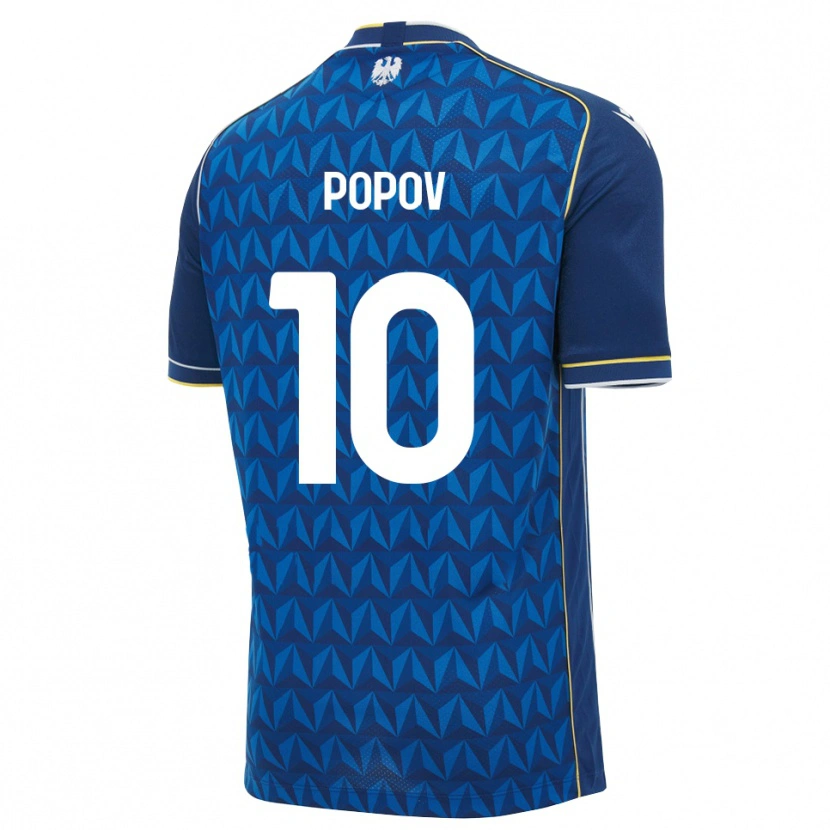 Danxen Mulher Camisola Nikolay Popov #10 Azul Real Branco Azul Alternativa 2026/27 Camisa Brasil