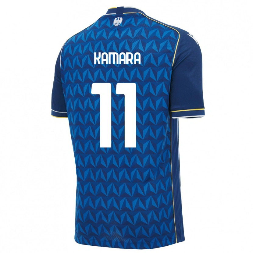 Danxen Mulher Camisola Hassane Kamara #11 Azul Real Branco Azul Alternativa 2026/27 Camisa Brasil