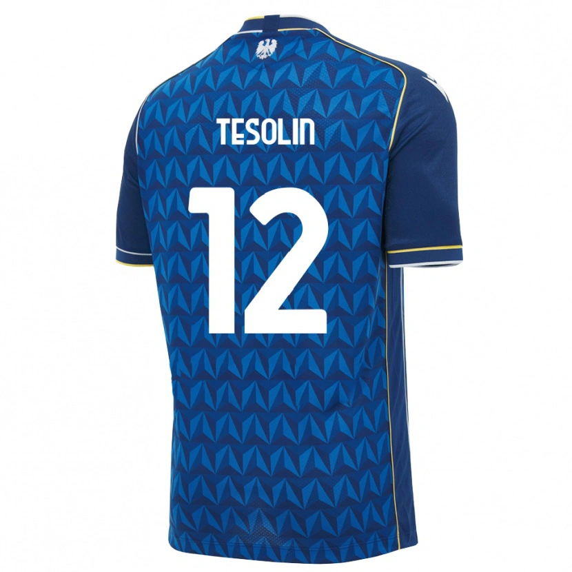 Danxen Mulher Camisola Matteo Tesolin #12 Azul Real Branco Azul Alternativa 2026/27 Camisa Brasil