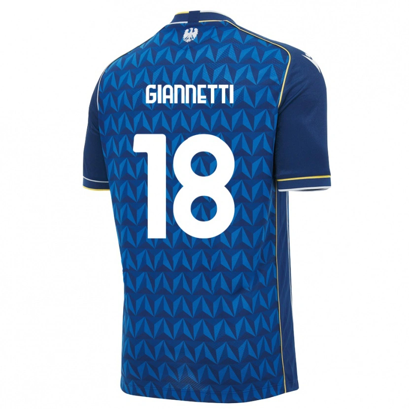 Danxen Mulher Camisola Lautaro Giannetti #18 Azul Real Branco Azul Alternativa 2026/27 Camisa Brasil