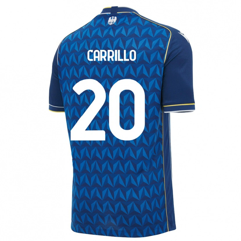 Danxen Mulher Camisola Pietro Carrillo #20 Azul Real Branco Azul Alternativa 2026/27 Camisa Brasil