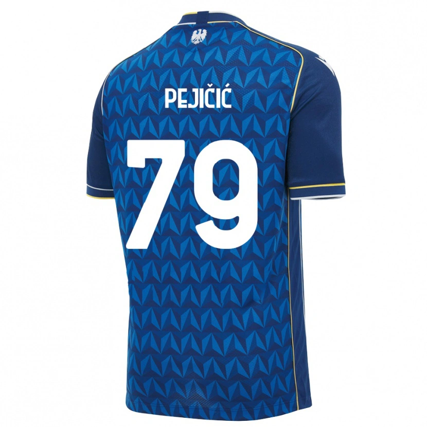 Danxen Mulher Camisola David Pejičić #79 Azul Real Branco Azul Alternativa 2026/27 Camisa Brasil