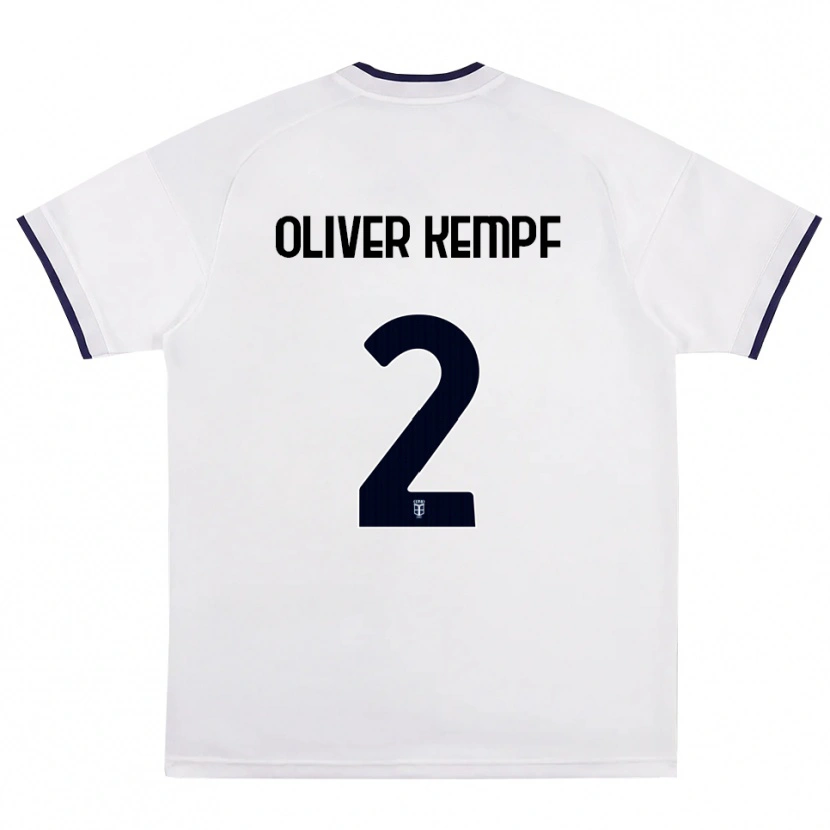 Danxen Mulher Camisola Marc Oliver Kempf #2 Branco Vermelho Azul Real Alternativa 2026/27 Camisa Brasil